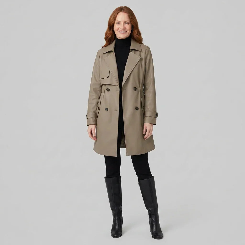 Women's Belted Trench Coat, image 3