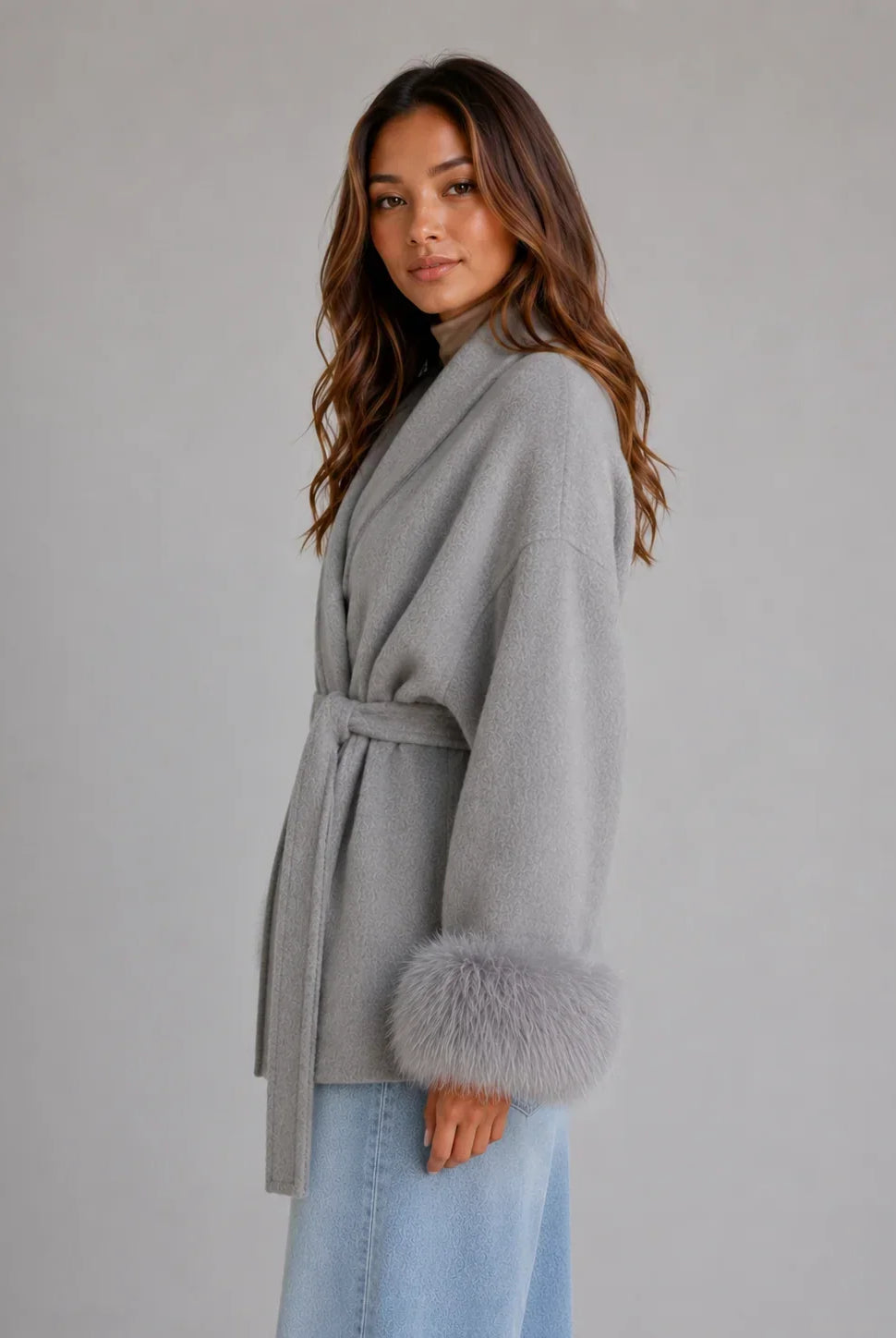 Women's Belted Wrap Coat, image 3