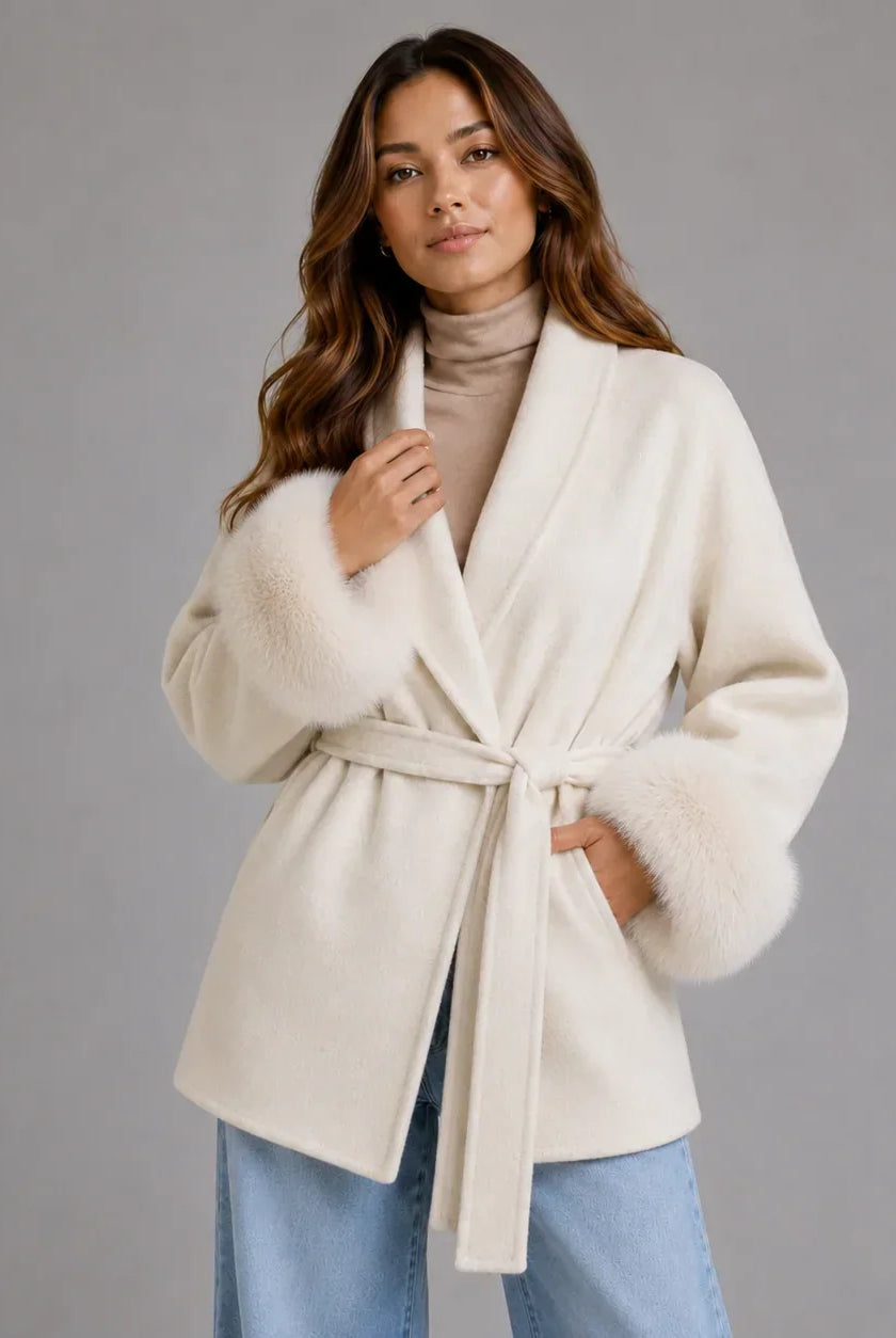 Women's Belted Wrap Coat, image 4