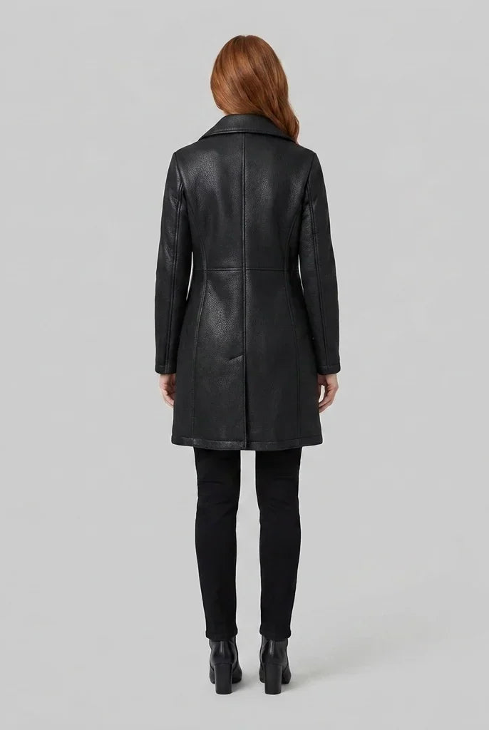 Women's Double-Breasted Coat, image 5