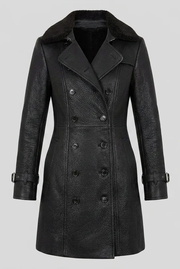 Women's Double-Breasted Coat, image 6