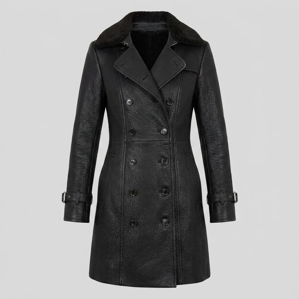 Women's Double-Breasted Coat, image 6