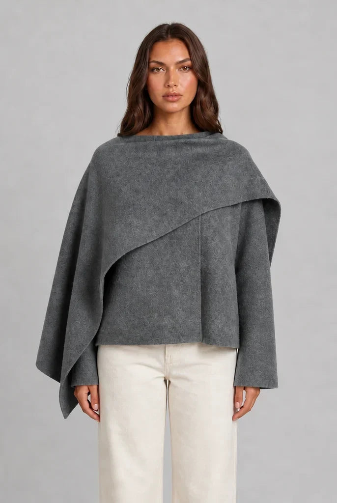 Women's Draped Wrap Cape, image 10