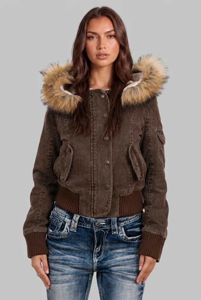 Women's Hooded Bomber Jacket, image 2