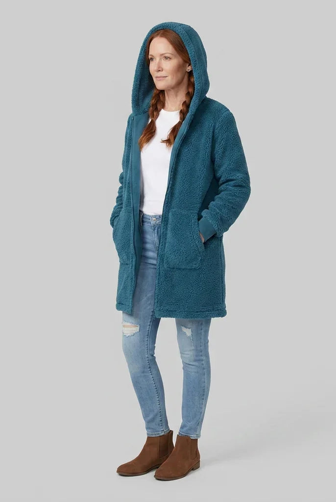 Women's Hooded Zip Coat, image 3