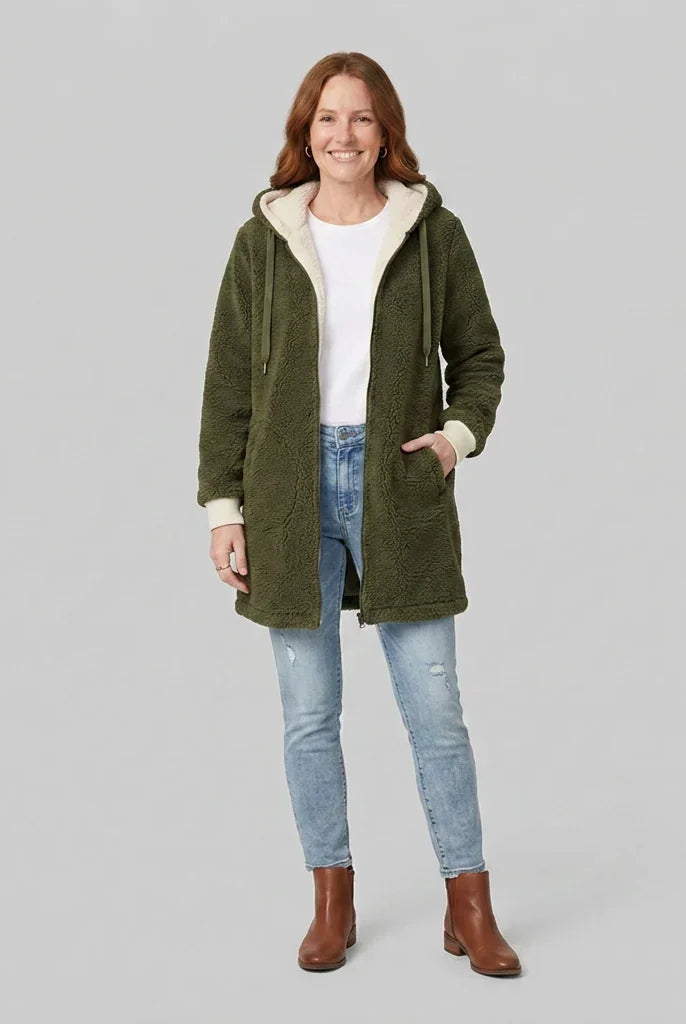 Women's Hooded Zip Coat, image 7