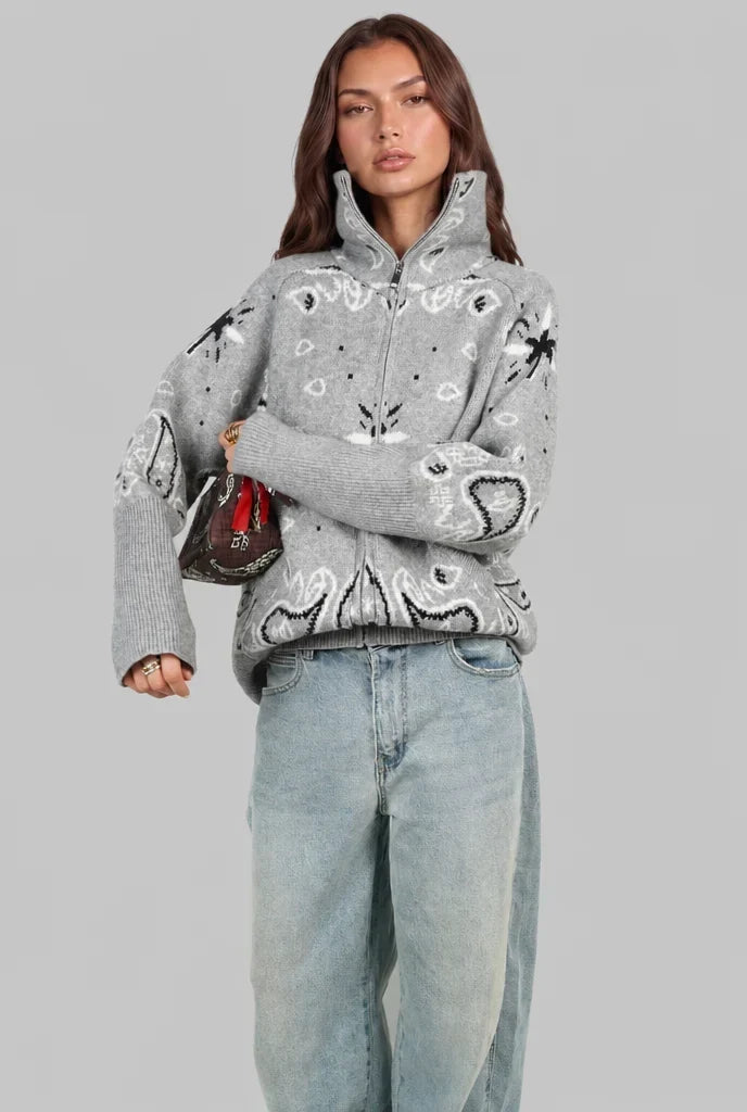 Women's Paisley Zip Jacket