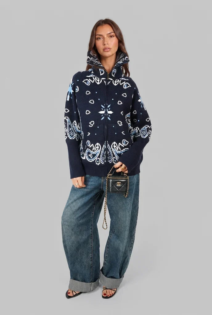 Women's Paisley Zip Jacket, image 8