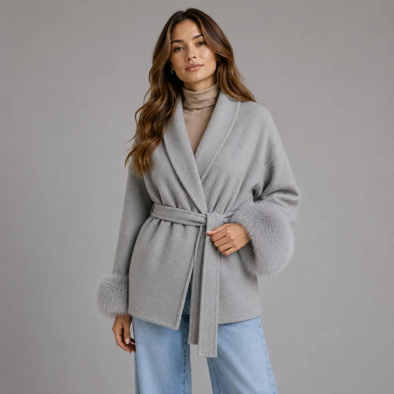 Women's Belted Wrap Coat