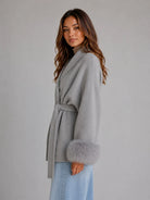 Women's Belted Wrap Coat, image 3