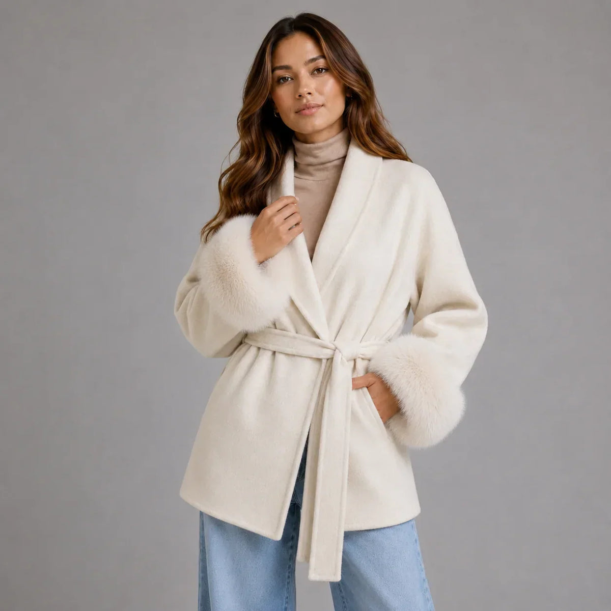 Women's Belted Wrap Coat, image 4