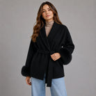Women's Belted Wrap Coat, image 6