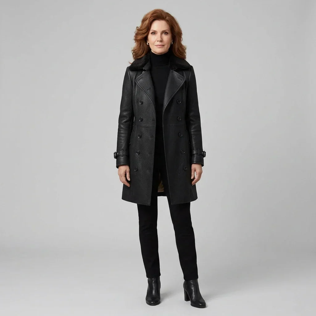 Women's Double-Breasted Coat