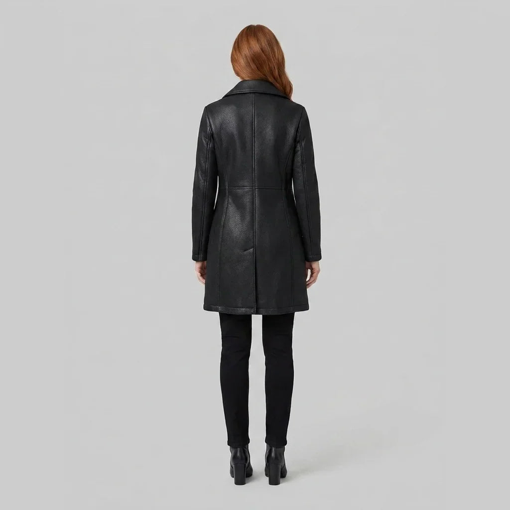 Women's Double-Breasted Coat, image 5