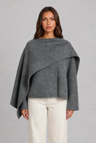 Women's Draped Wrap Cape, image 10