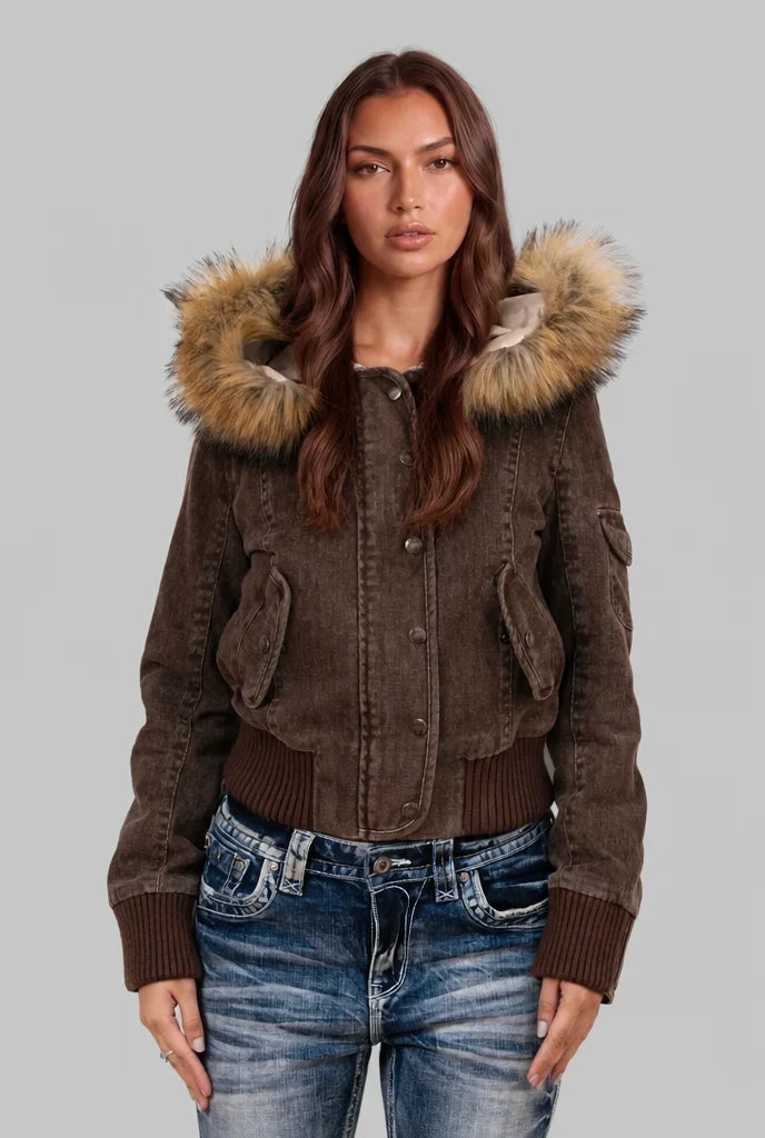 Women's Hooded Bomber Jacket