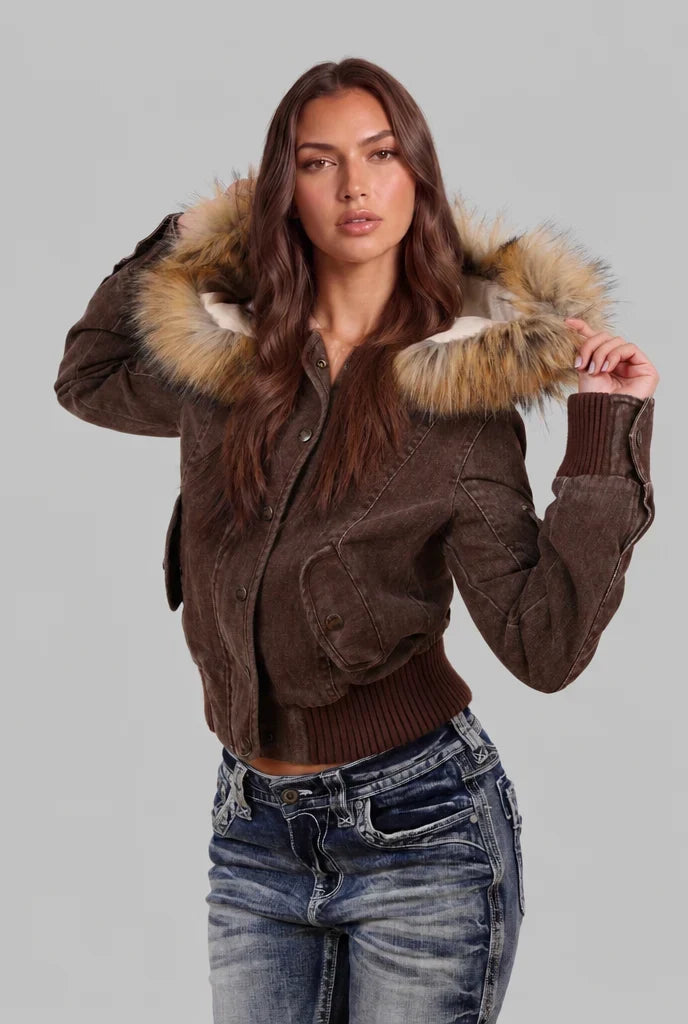 Women's Hooded Bomber Jacket, image 3