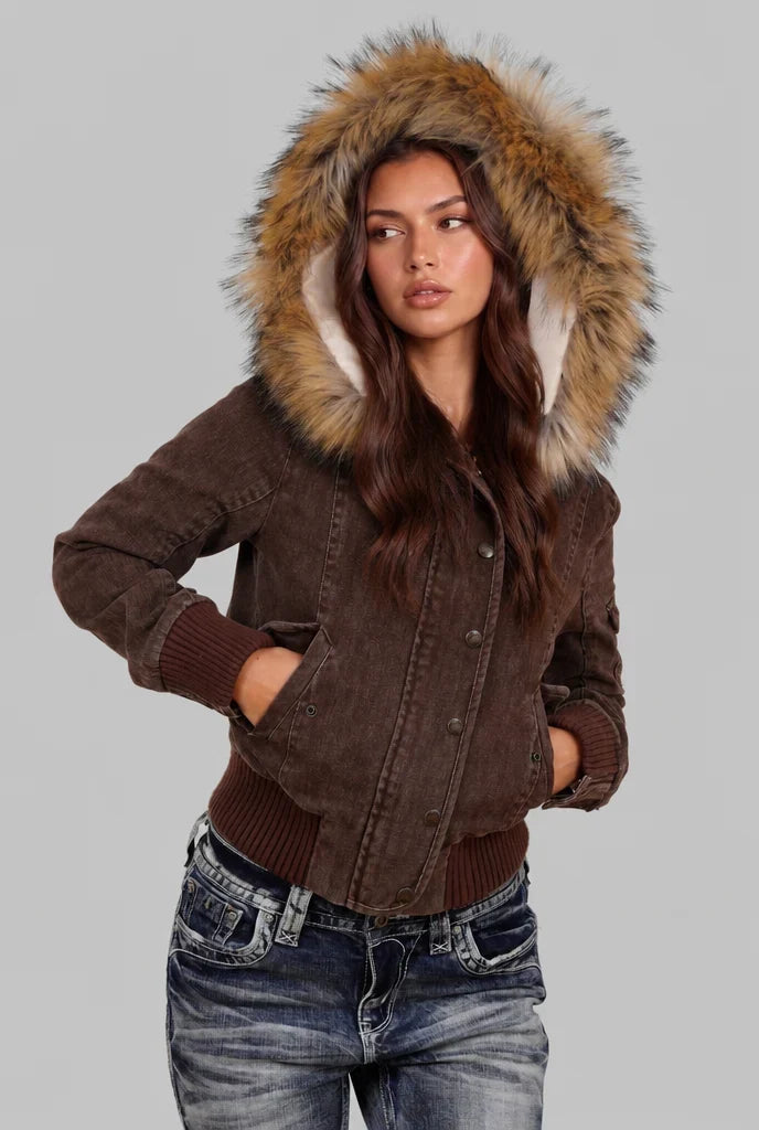 Women's Hooded Bomber Jacket, image 5