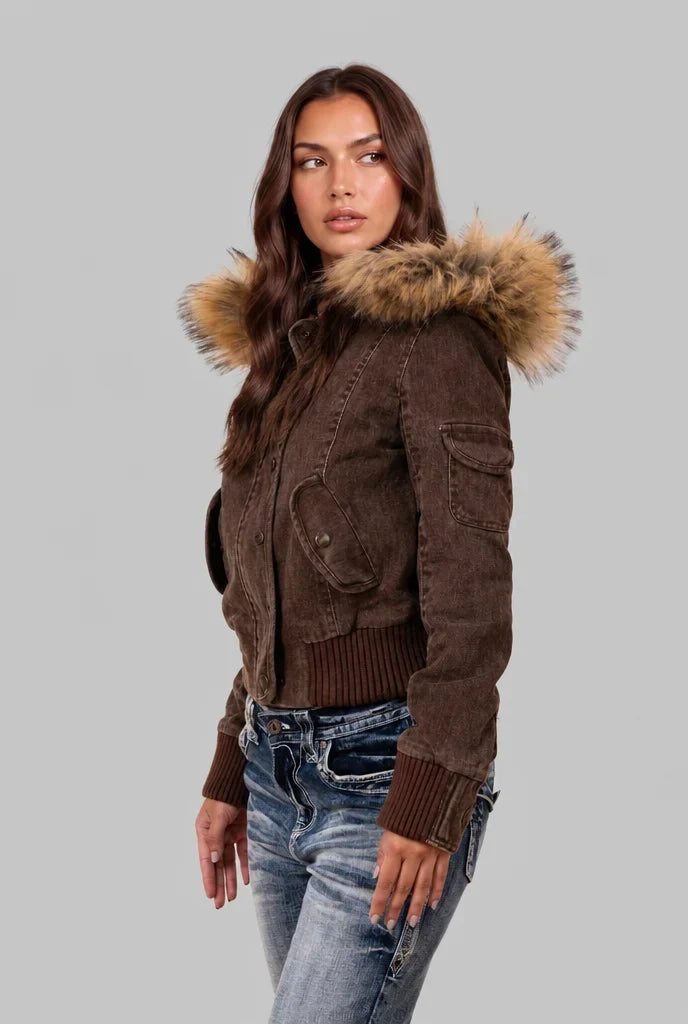Women's Hooded Bomber Jacket, image 6