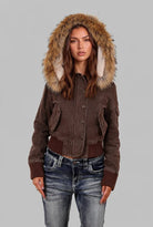 Women's Hooded Bomber Jacket, image 7