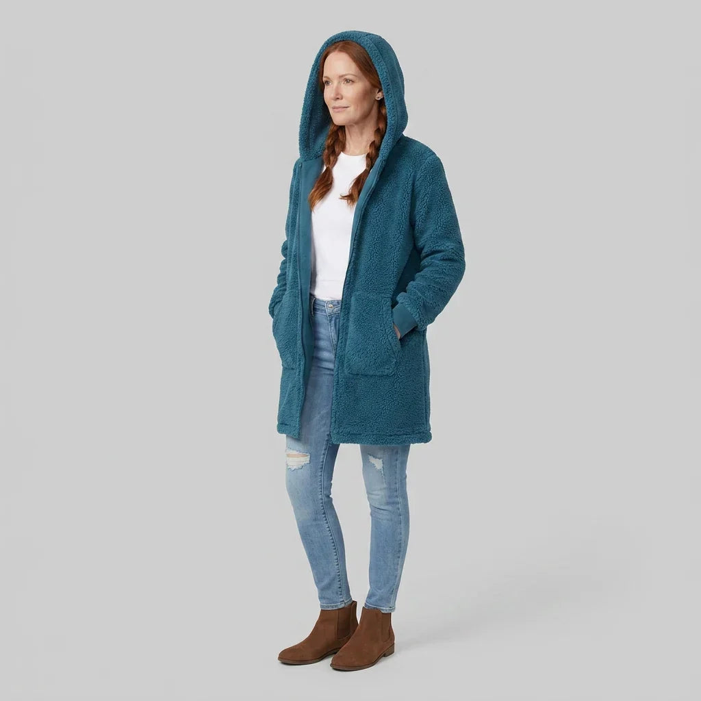 Women's Hooded Zip Coat, image 3