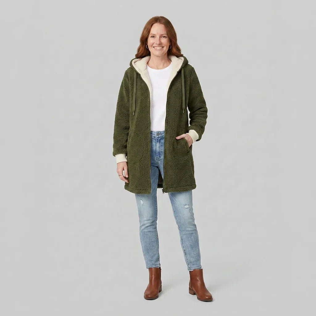 Women's Hooded Zip Coat, image 7