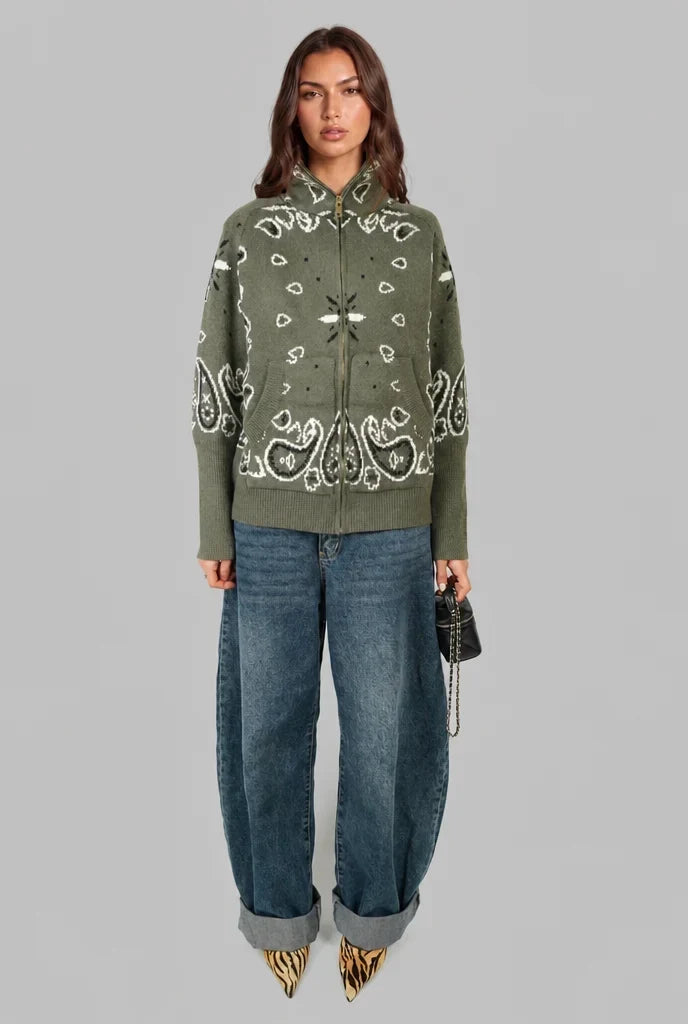 Women's Paisley Zip Jacket, image 3