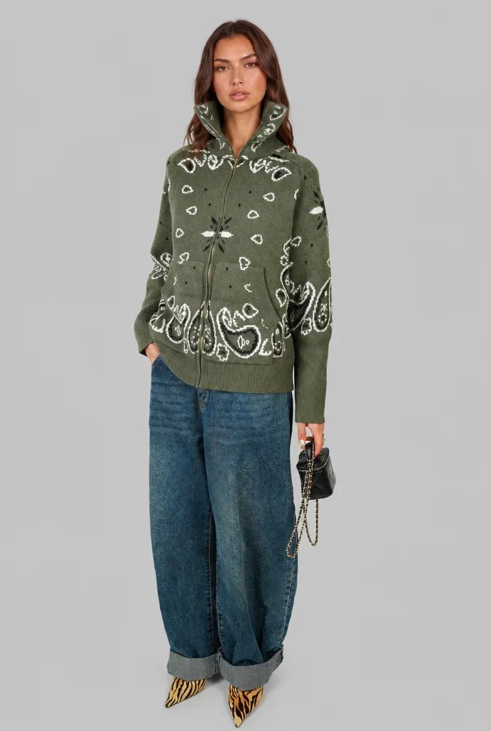 Women's Paisley Zip Jacket, image 4
