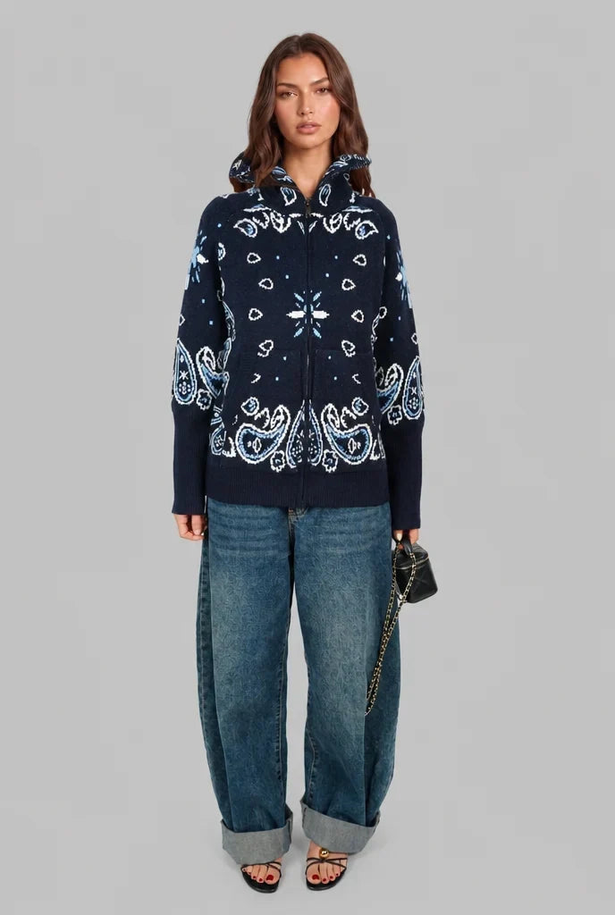 Women's Paisley Zip Jacket, image 7